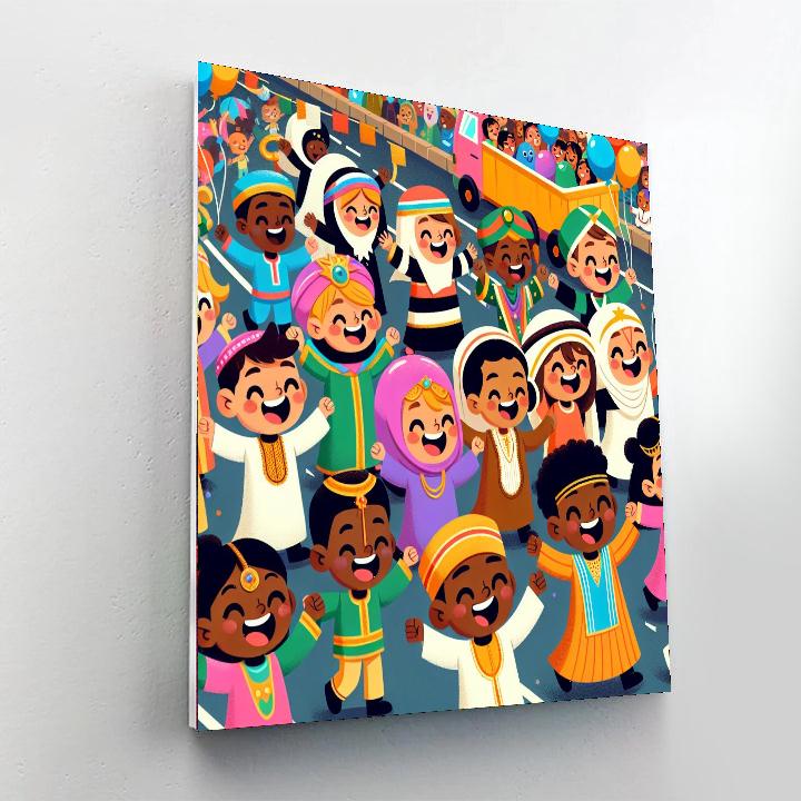 Grand Holiday Parade Paint By Numbers Art