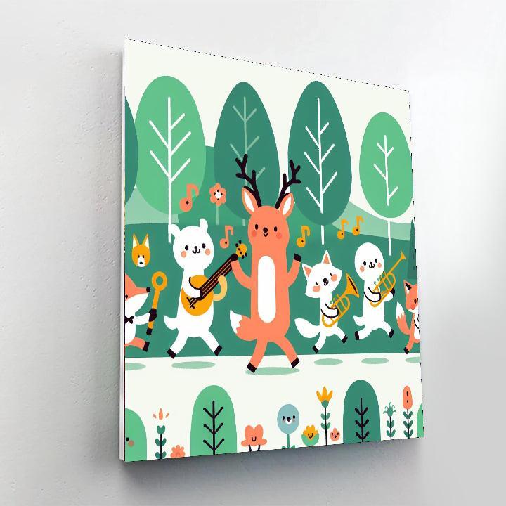 Forest Creature Parade Paint By Numbers