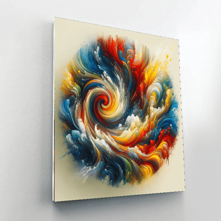 Radiant Color Burst Painting By Numbers Kit