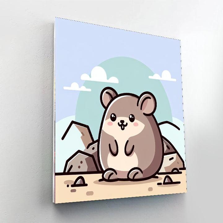 Peppy Pika Paint By Numbers Art