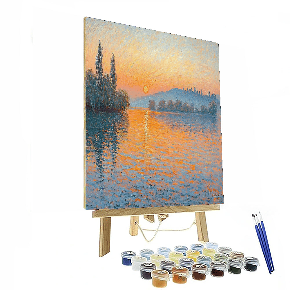 Monet Inspired Serene Sunrise  Paint By Numbers