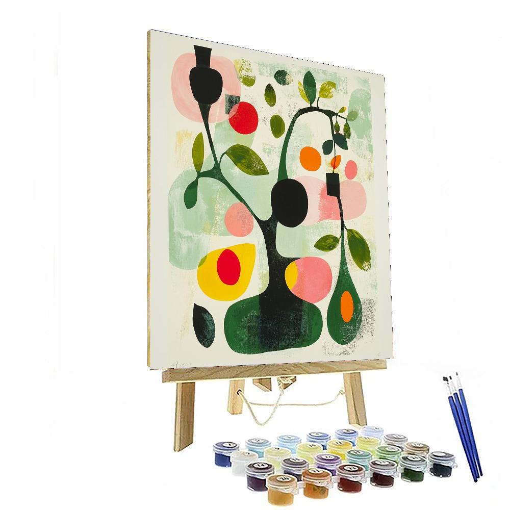 Joan Miró Inspired Organic Whispers  Number Painting