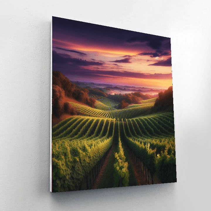 Romantic Vineyard Twilight Paint By Number