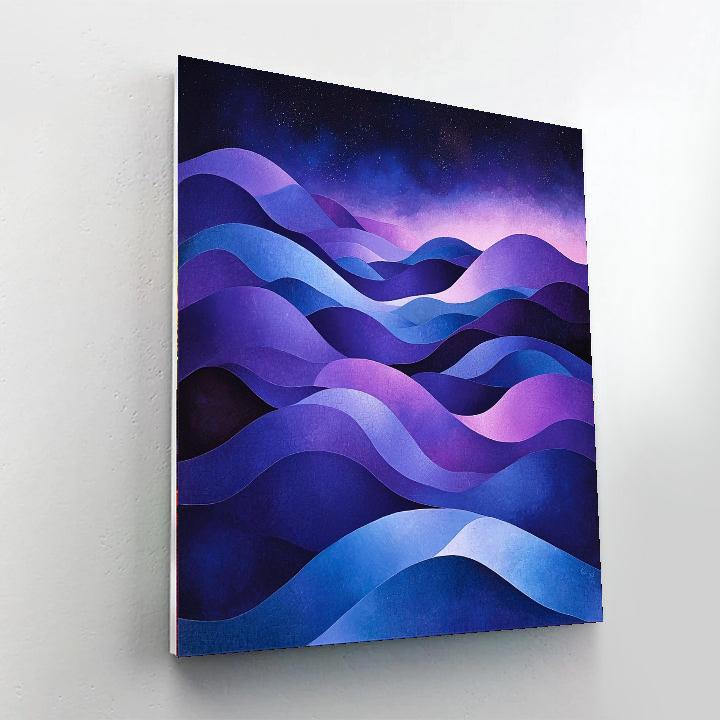 Michelangelo Inspired Galactic Waves  Painting Number Kit