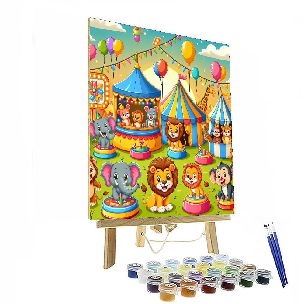 Cheery Carnival Animals Paint By Numbers