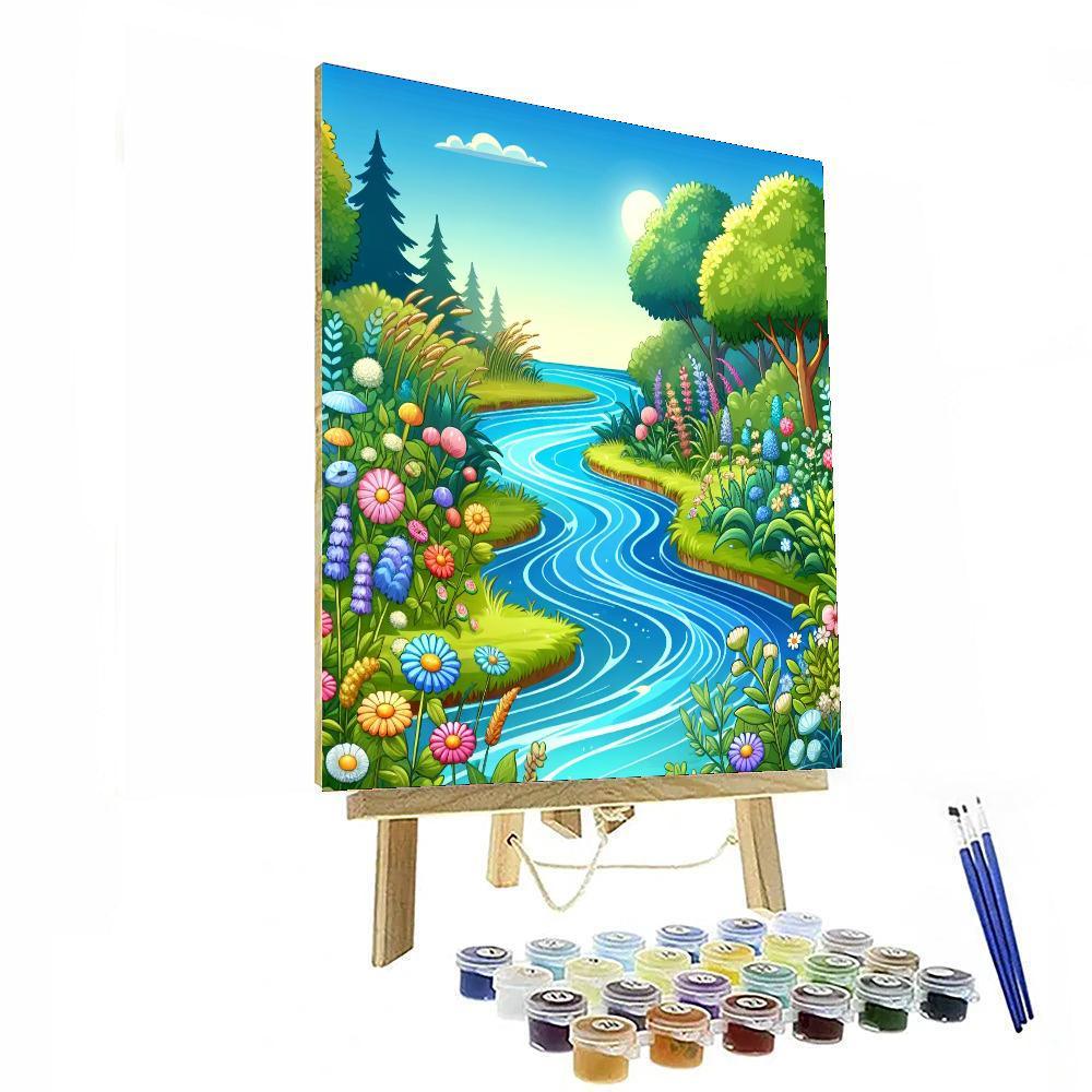 Bouncing Babbling Brook Numbered Painting Kits