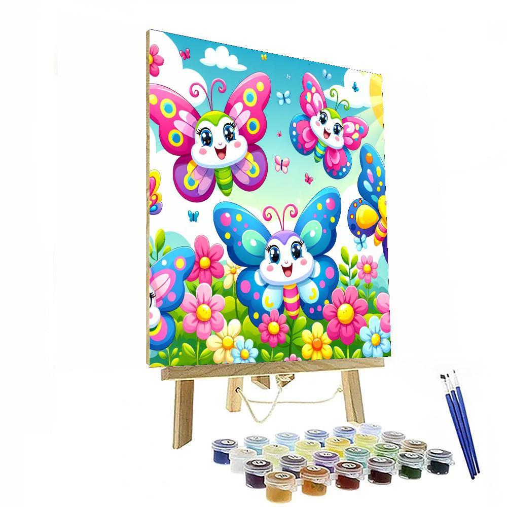 Charming Butterfly Friends Painting By Numbers Kit