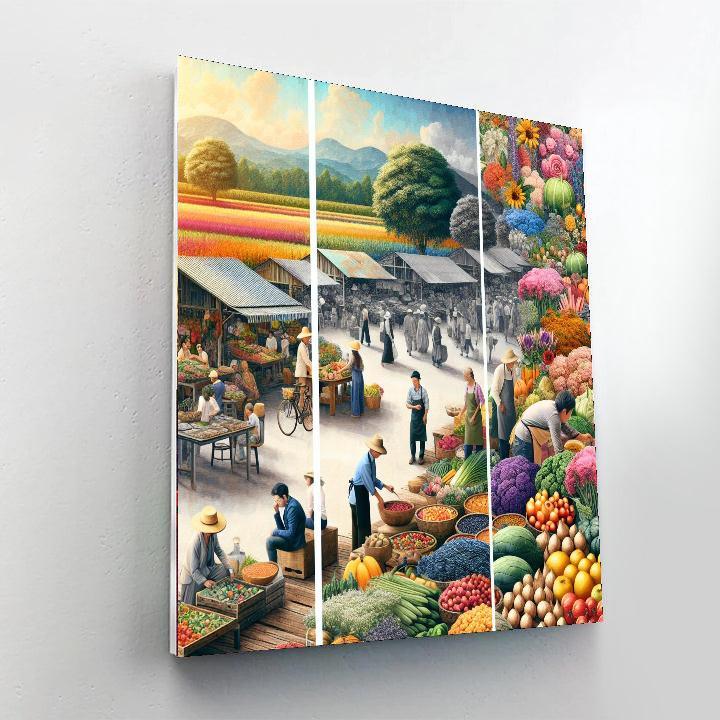 Charming Countryside Market Paint By Color