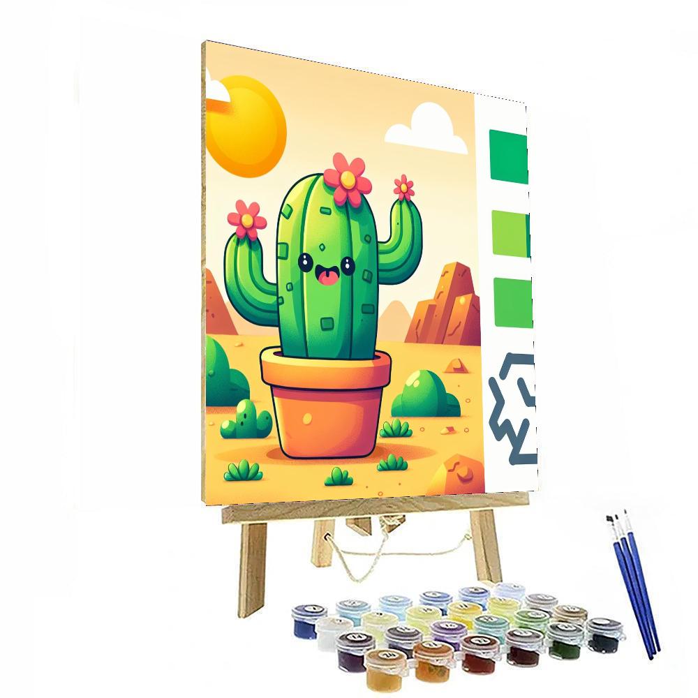Cool Cactus Painting Number Kit