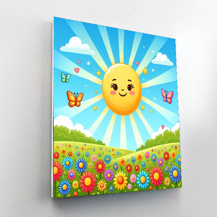 Sunny Sunbeam Number Painting