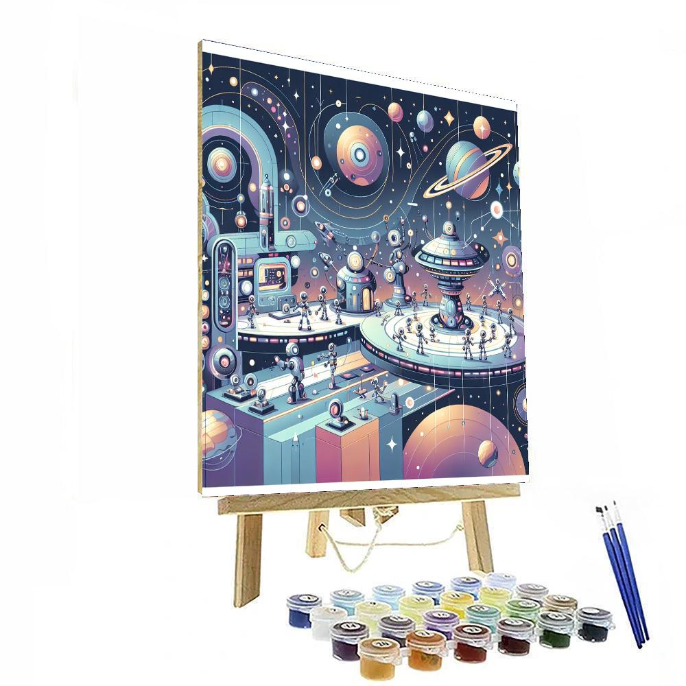 Robotic Space Station Paint By Color