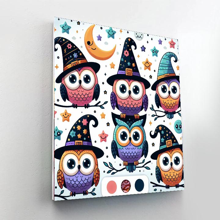 Wondrous Wizarding Owls Paint By Numbers