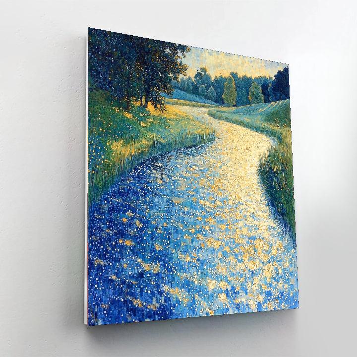 Georges Seurat Inspired Whirling Waters  Paint By Number