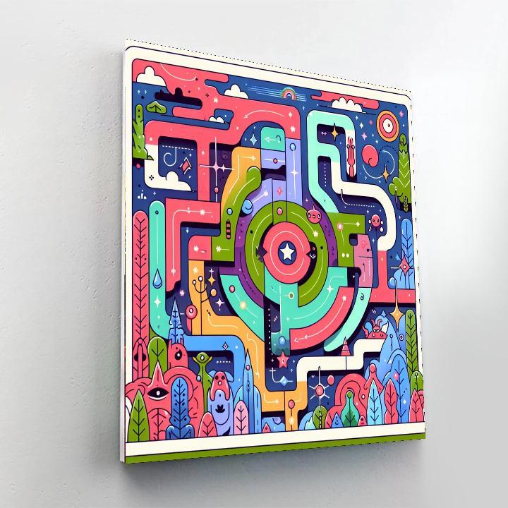 Mystery Of The Enchanted Maze Number Painting