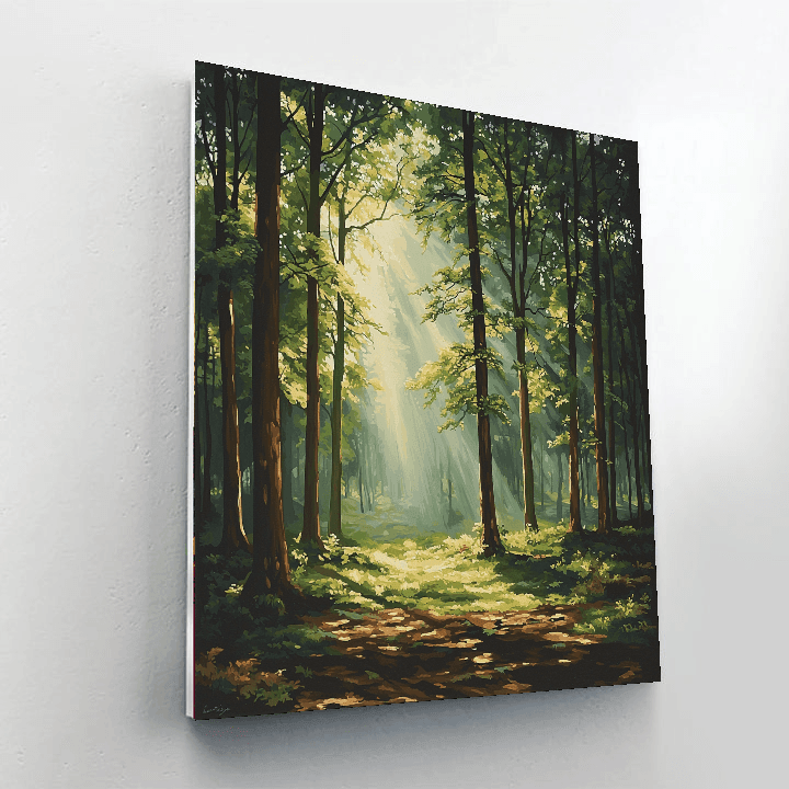 Caspar David Friedrich Inspired Eternal Forest  Paint By Numbers Art