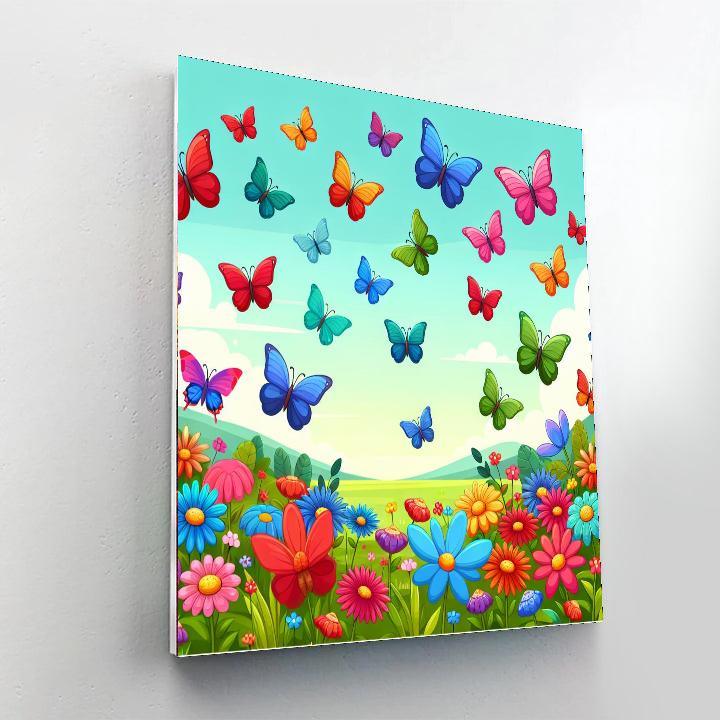 Artful Butterfly Meadow Numbered Painting Kits