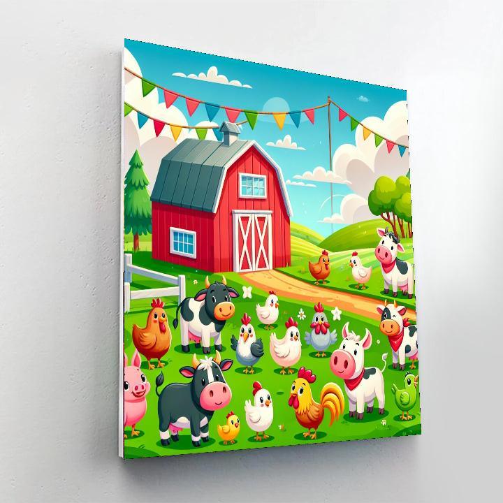 Festive Farm Frolic Paint By Color