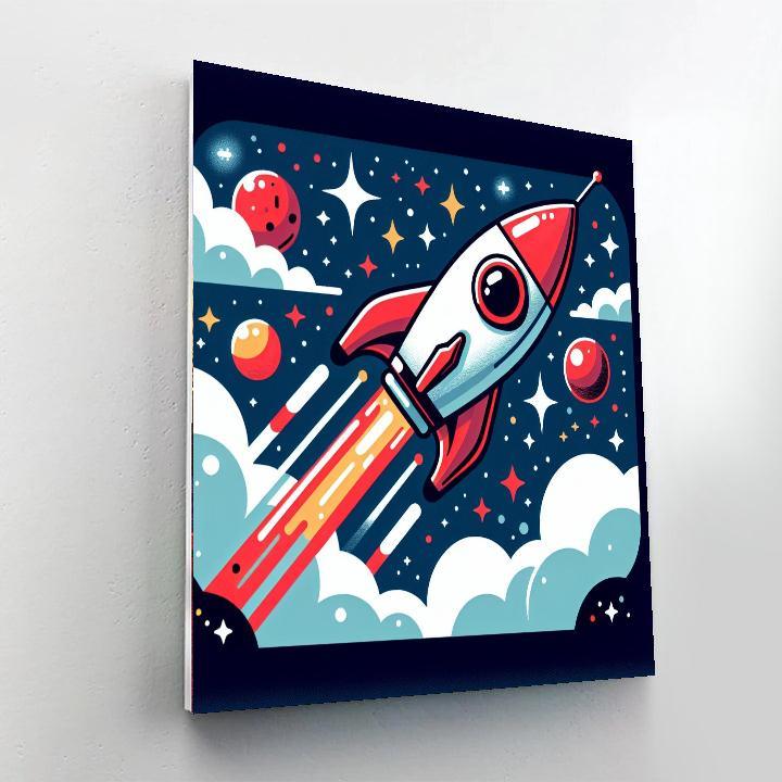 Rocketing Through The Milky Way Paint By Color