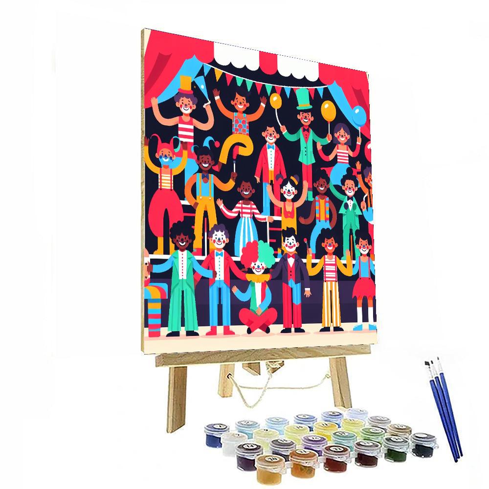 Cheery Circus Adventure Paint By Numbers Art