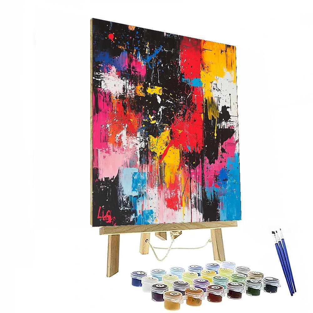 Jean-Michel Basquiat Inspired Expressions Of Chaos  Numbered Painting Kits