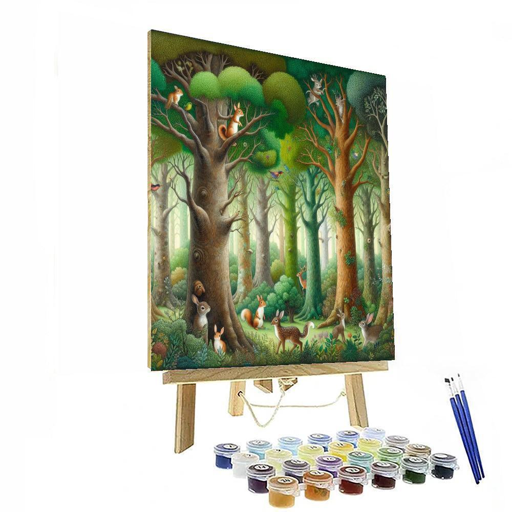 Enchanting Woodland Realm Paint By Numbers Art