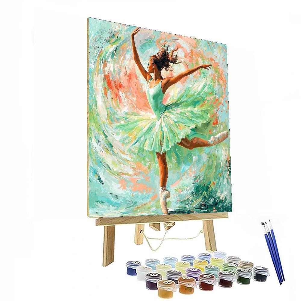 Edgar Degas Inspired Twirl Of Elegance  Paint By Numbers Art