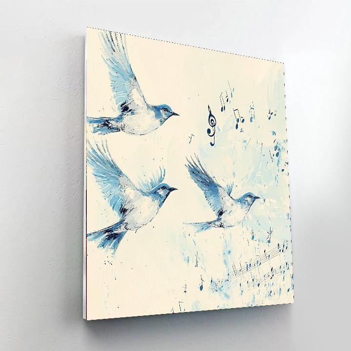 Leonardo Da Vinci Inspired Celestial Songbirds  Paint By Number