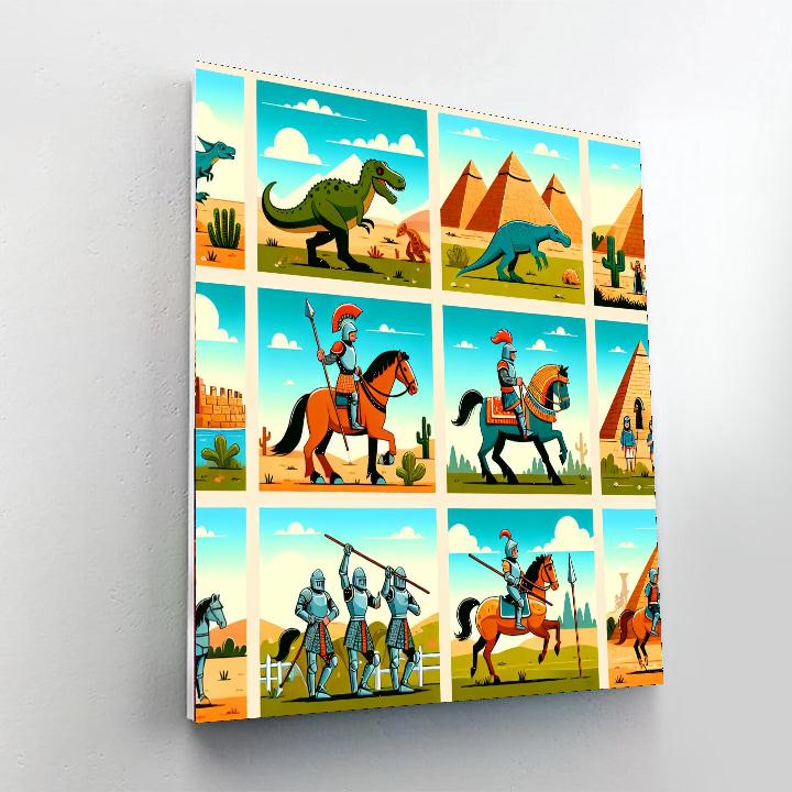 Travel Through Time Number Painting