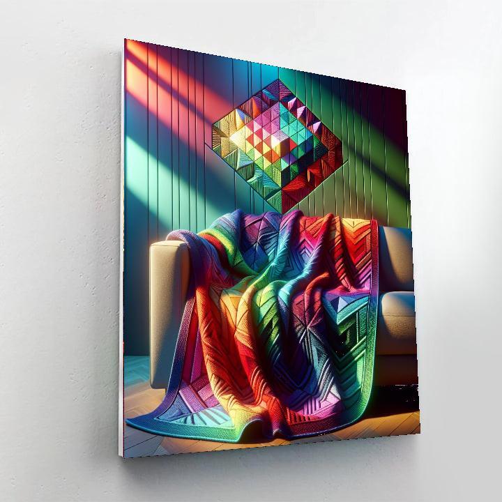 Prismatic Garden Throw Paint By Number