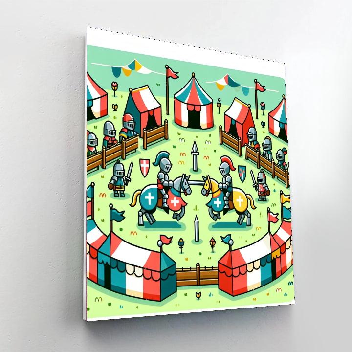 Historic Medieval Festival Paint By Numbers Art