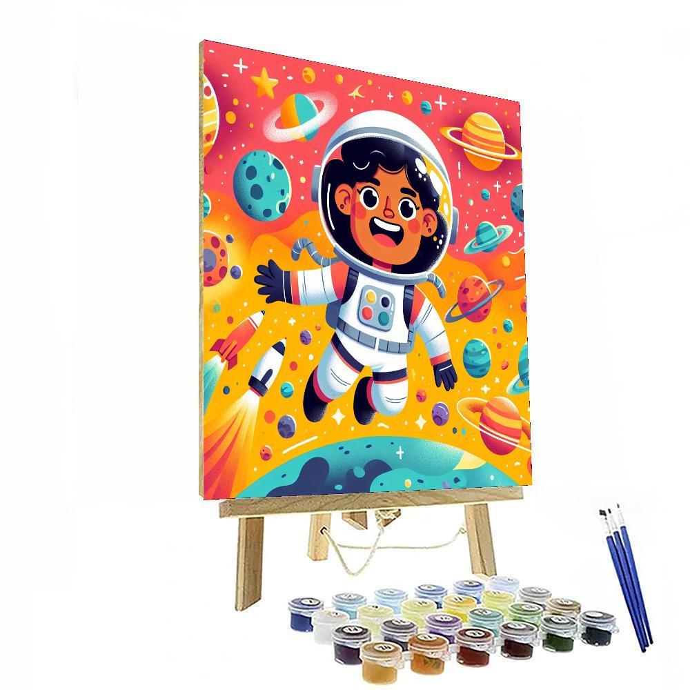 Astronaut's Galactic Quest Painting Number Kit