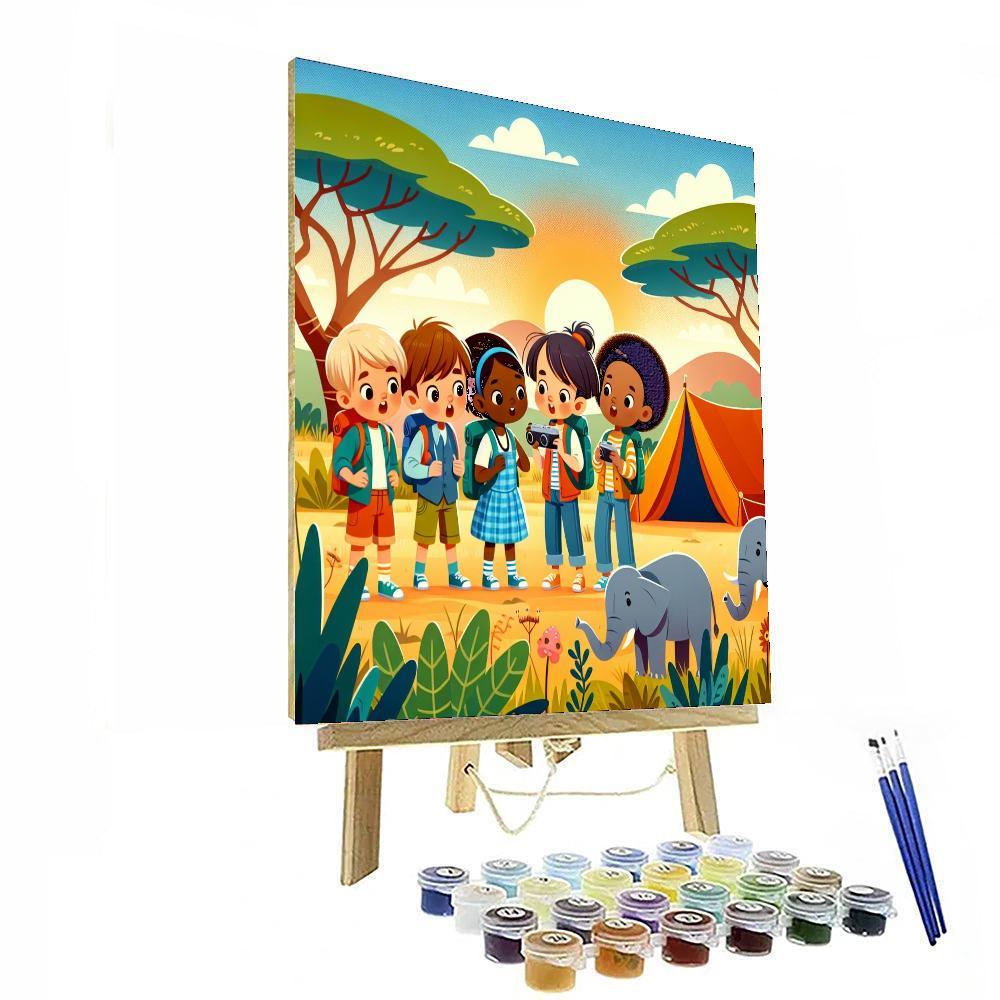 Safari Adventure Camp Painting By Numbers Kit