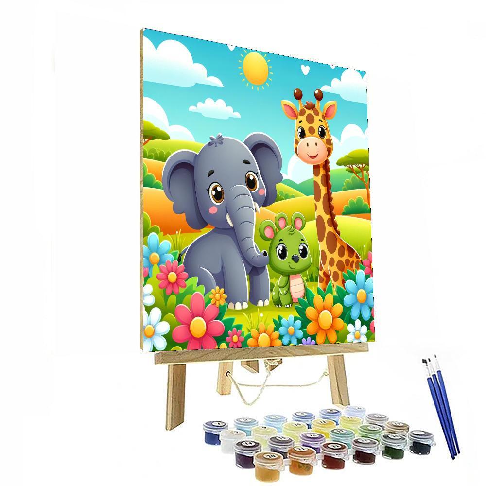 Sunny Safari Friends Numbered Painting Kits