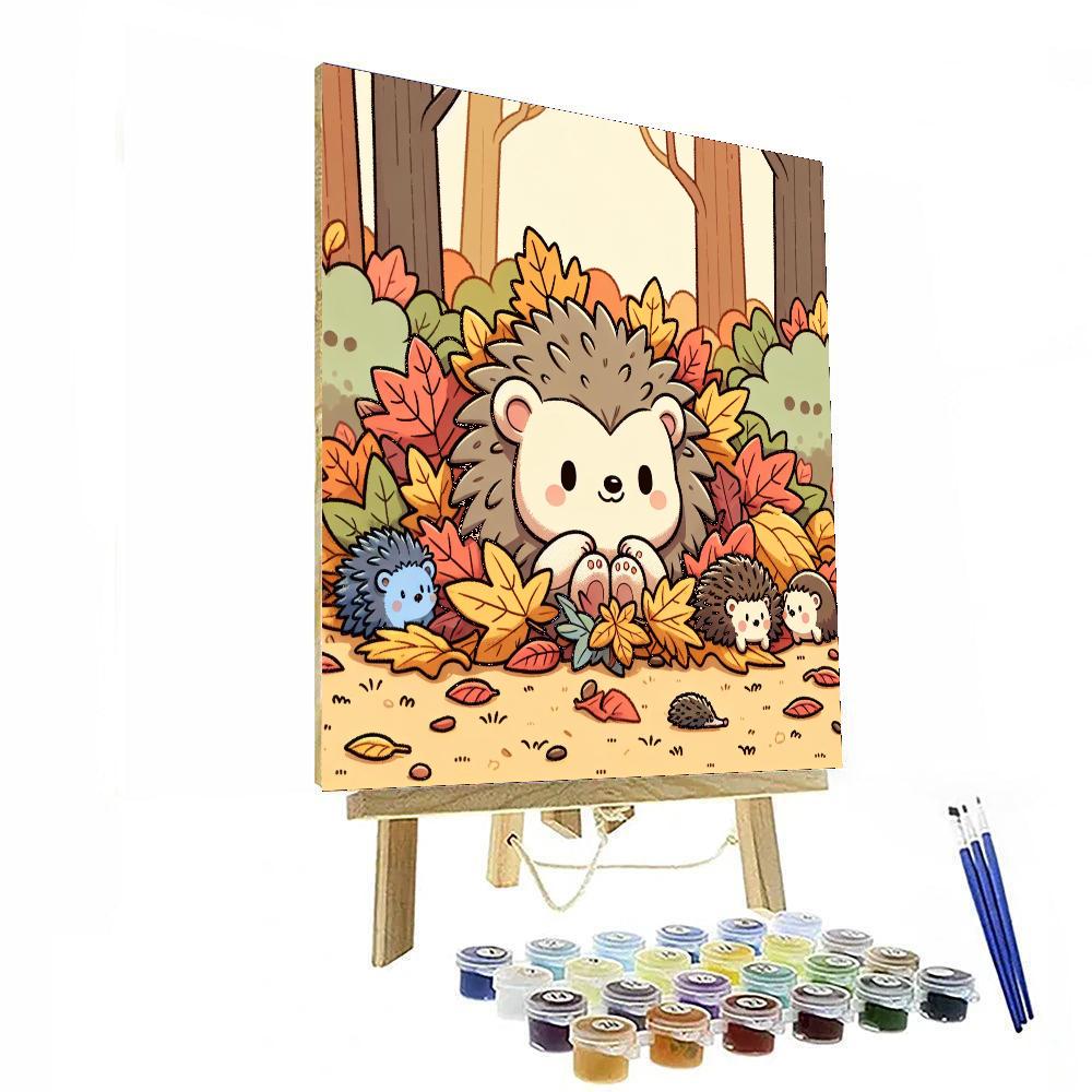Snuggly Hedgehog Haven Number Painting