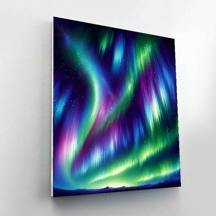 Celestial Northern Lights Display Numbered Painting Kits