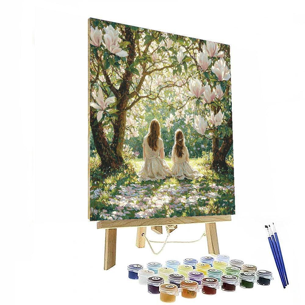 Beneath The Magnolia Trees Paint By Number