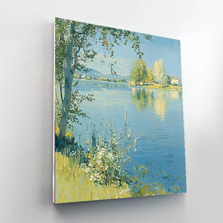 Berthe Morisot Inspired Serene Lakeside Tranquility  Paint By Numbers