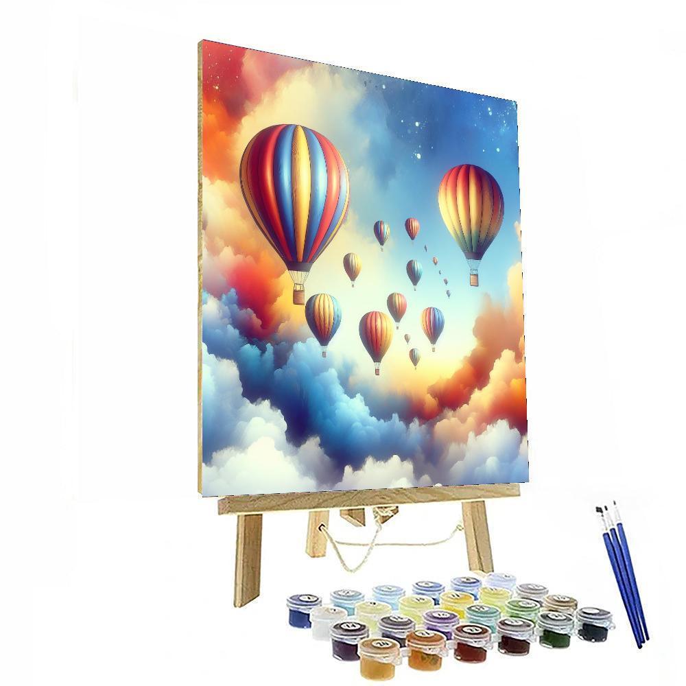 Charming Balloon Adventure Paint By Numbers