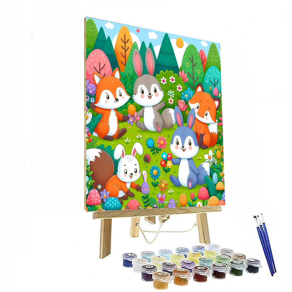 Cuddly Woodland Adventure Paint By Number