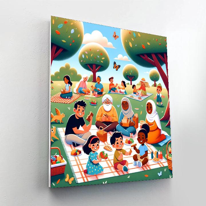 Joyful Picnic Adventure Paint By Color