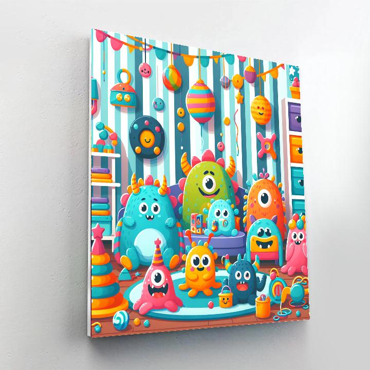 Silly Monsters In My Room Paint By Numbers Kits