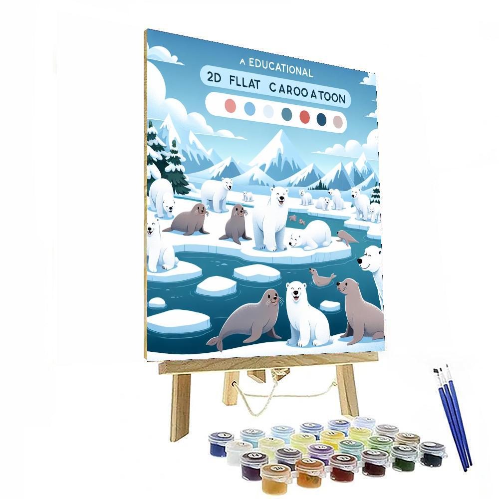 Arctic Wildlife Number Painting