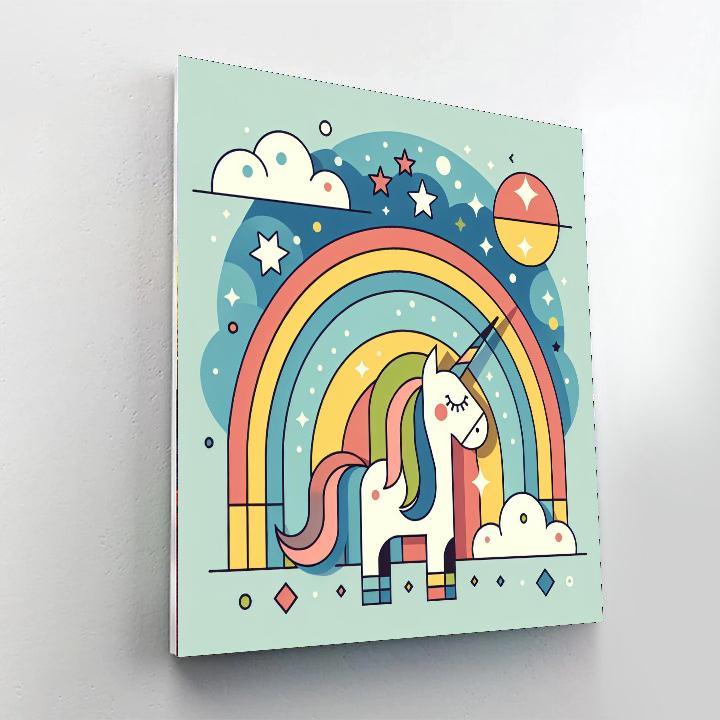 Rainbow Unicorn World Paint By Number