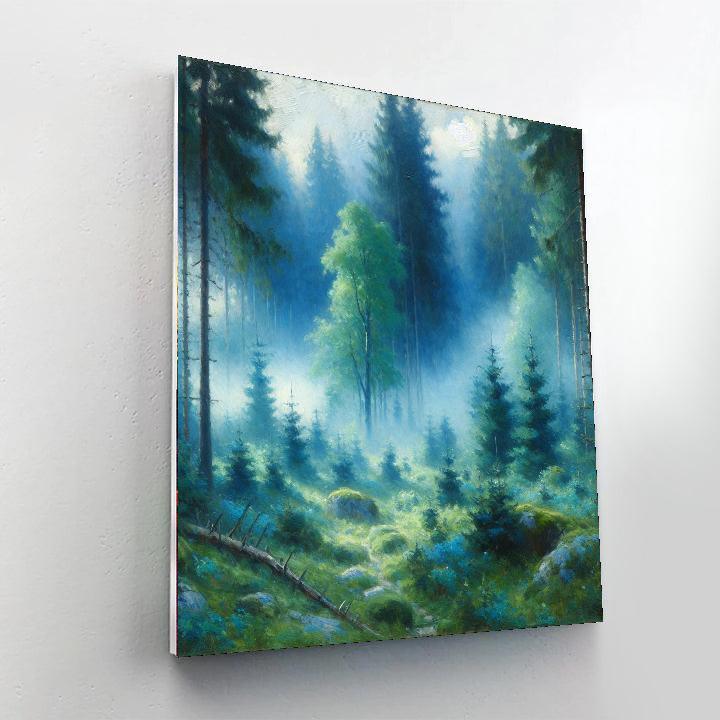 Azure Forest Mist Paint By Numbers Art