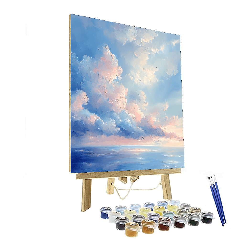 J.M.W. Turner Inspired Ethereal Cloudscape  Paint By Color