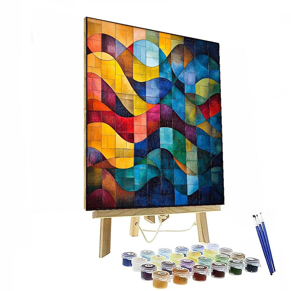 Paul Klee Inspired Rhythmic Dimensions  Number Painting