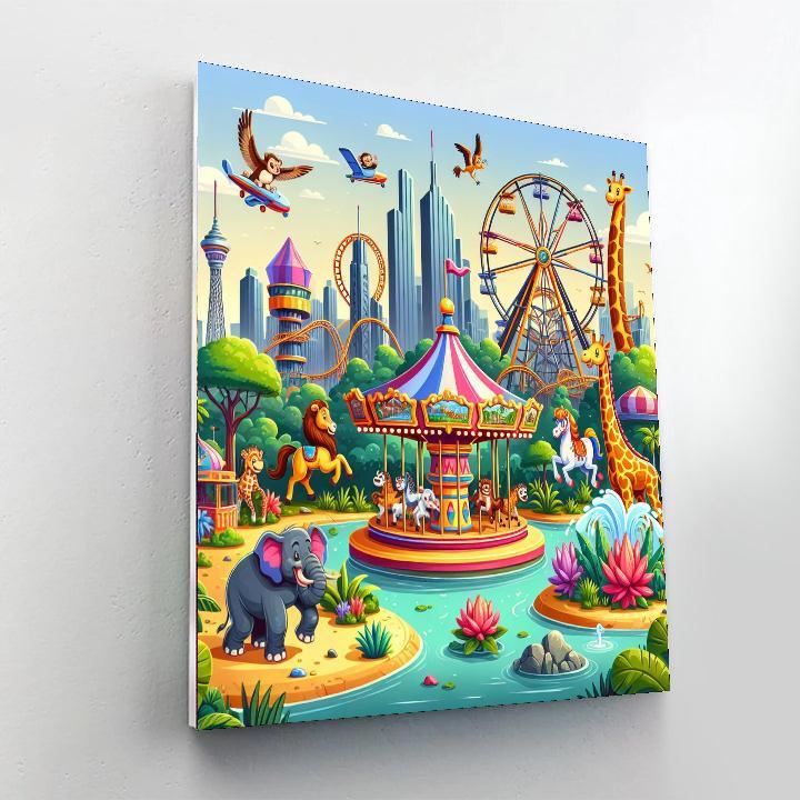 Wild Adventure Park Paint By Numbers Art