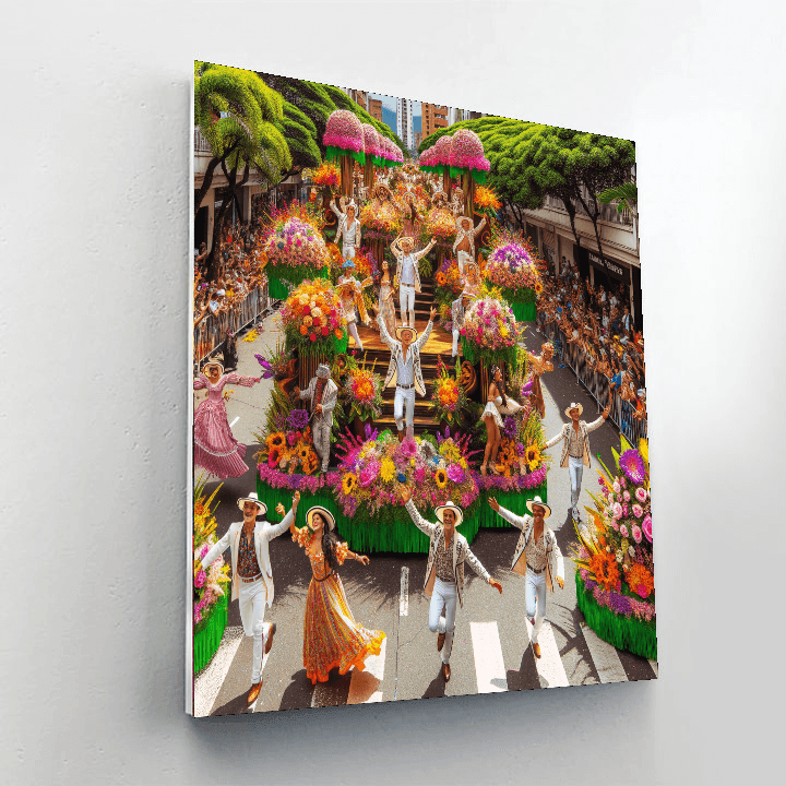 Flower Festival - Medellin - Colombia Painting By Numbers Kit