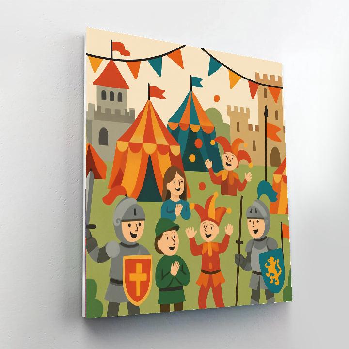 Medieval Festival Of Knights Painting By Numbers Kit
