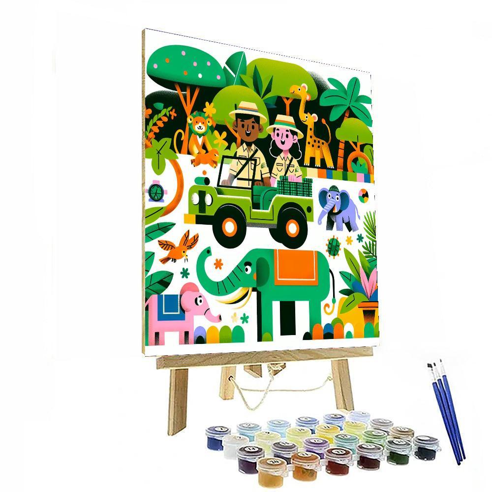 Journey Through Jungle Safari Paint By Numbers